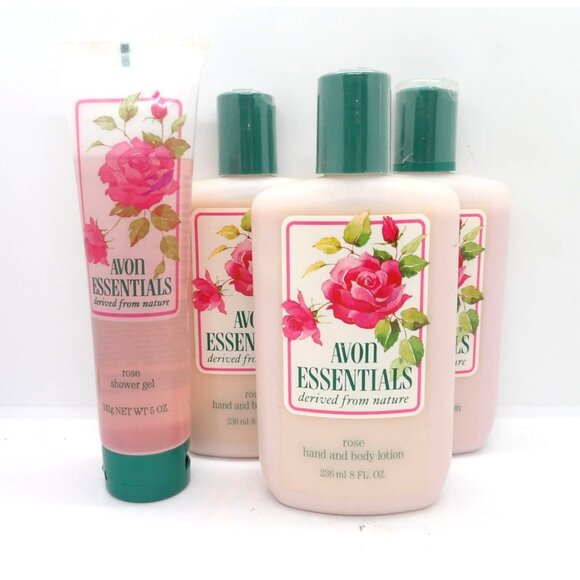 Avon Essentials Rose Hand & Body Lotion 8fl.oz. Lot of 3 NEW - Picture 2 of 3